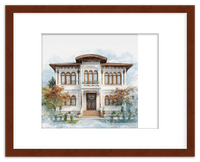 Thumbnail for Custom Watercolor House Portrait with Name - Personalized Residence Wall Art for Living Room, Create Your Own Artwork from Photo, Perfect Housewarming Gifts for New Homeowner, Modern Home Decor Poster - Front View