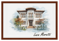 Thumbnail for Custom Watercolor House Portrait with Name - Personalized Residence Wall Art for Living Room, Create Your Own Artwork from Photo, Perfect Housewarming Gifts for New Homeowner, Modern Home Decor Poster - Front View