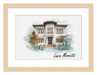 Thumbnail for Custom Watercolor House Portrait with Name - Personalized Residence Wall Art for Living Room, Create Your Own Artwork from Photo, Perfect Housewarming Gifts for New Homeowner, Modern Home Decor Poster - Front View
