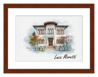 Thumbnail for Custom Watercolor House Portrait with Name - Personalized Residence Wall Art for Living Room, Create Your Own Artwork from Photo, Perfect Housewarming Gifts for New Homeowner, Modern Home Decor Poster - Front View