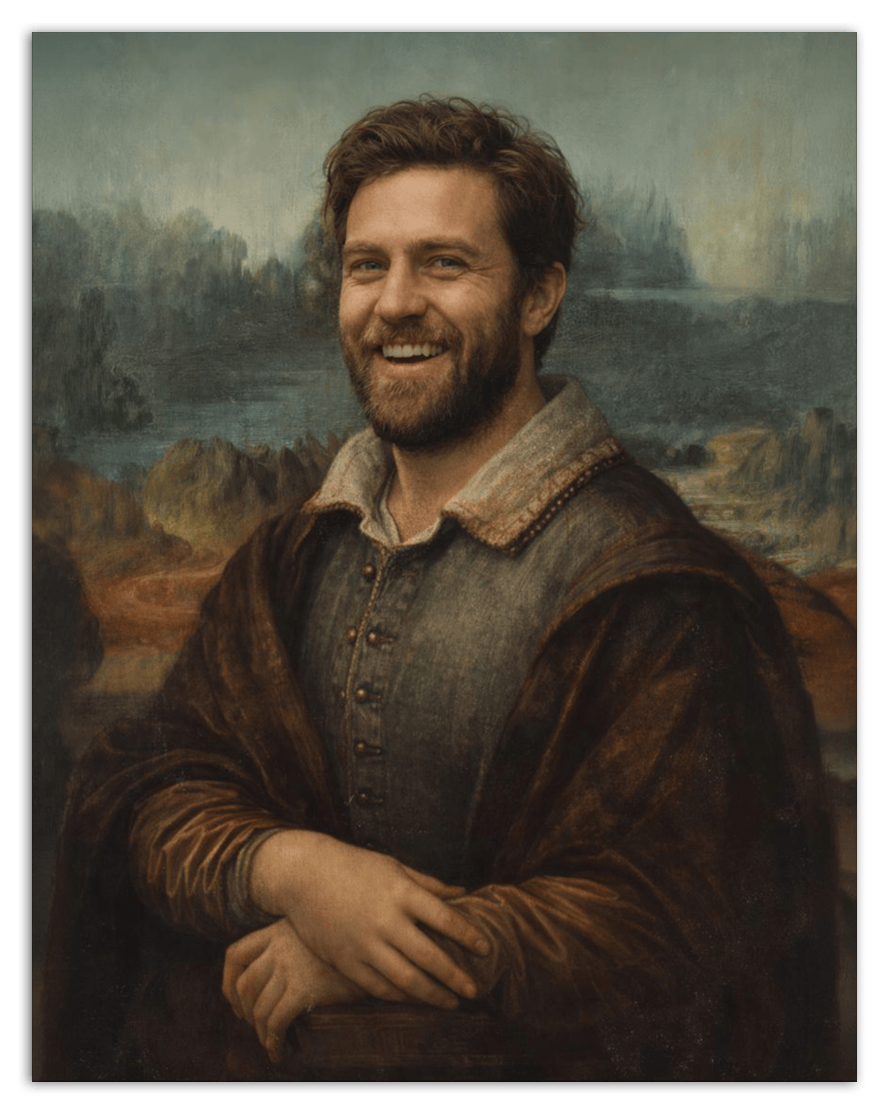 Custom Renaissance Portrait from Photo with Pet or Child - Personalized Traditional Wall Art, Turn Your Picture into a Timeless Masterpiece, Vintage Home Decor for Living Room, Museum Style Poster - Front View