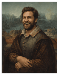 Thumbnail for Custom Renaissance Portrait from Photo with Pet or Child - Personalized Traditional Wall Art, Turn Your Picture into a Timeless Masterpiece, Vintage Home Decor for Living Room, Museum Style Poster - Front View