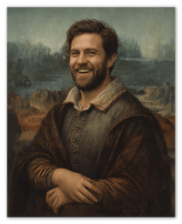 Thumbnail for Custom Renaissance Portrait from Photo with Pet or Child - Personalized Traditional Wall Art, Turn Your Picture into a Timeless Masterpiece, Vintage Home Decor for Living Room, Museum Style Poster - Front View