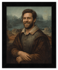 Thumbnail for Custom Renaissance Portrait from Photo with Pet or Child - Personalized Traditional Wall Art, Turn Your Picture into a Timeless Masterpiece, Vintage Home Decor for Living Room, Museum Style Poster - Front View