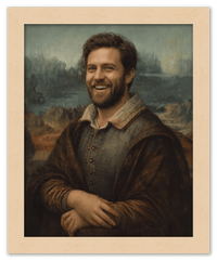 Thumbnail for Custom Renaissance Portrait from Photo with Pet or Child - Personalized Traditional Wall Art, Turn Your Picture into a Timeless Masterpiece, Vintage Home Decor for Living Room, Museum Style Poster - Front View