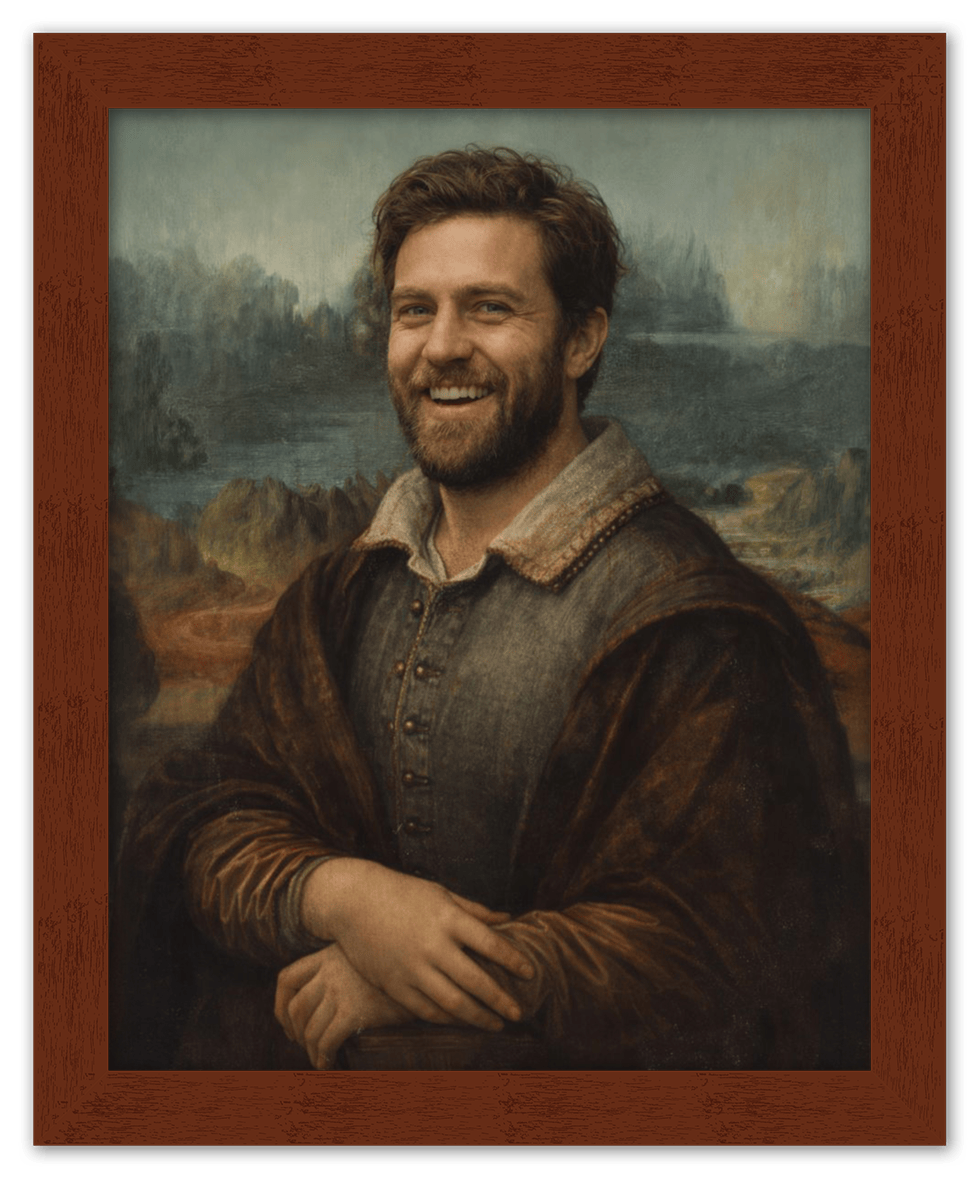 Custom Renaissance Portrait from Photo with Pet or Child - Personalized Traditional Wall Art, Turn Your Picture into a Timeless Masterpiece, Vintage Home Decor for Living Room, Museum Style Poster - Front View