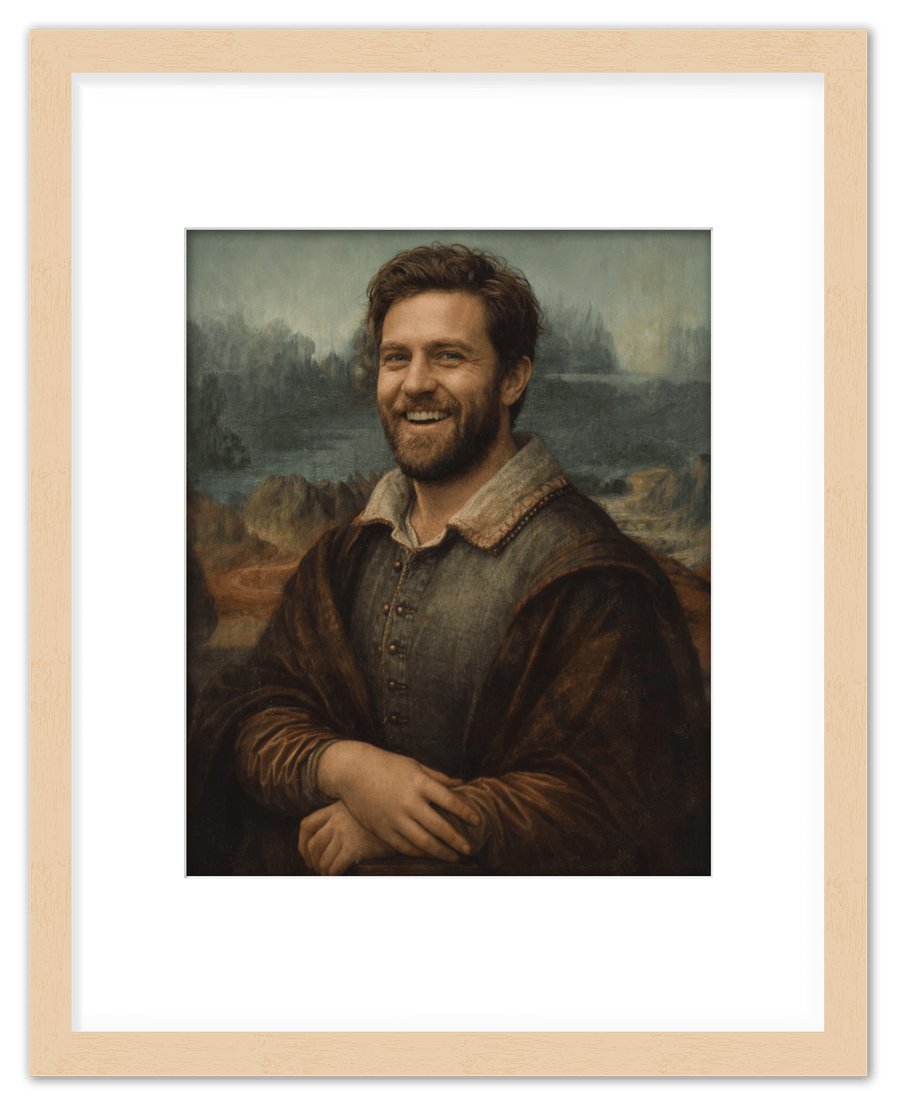 Custom Renaissance Portrait from Photo with Pet or Child - Personalized Traditional Wall Art, Turn Your Picture into a Timeless Masterpiece, Vintage Home Decor for Living Room, Museum Style Poster - Front View