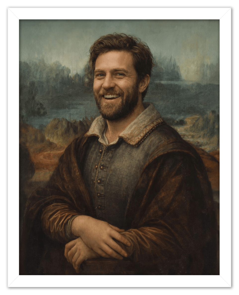 Custom Renaissance Portrait from Photo with Pet or Child - Personalized Traditional Wall Art, Turn Your Picture into a Timeless Masterpiece, Vintage Home Decor for Living Room, Museum Style Poster - Front View