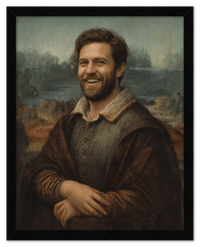 Thumbnail for Custom Renaissance Portrait from Photo with Pet or Child - Personalized Traditional Wall Art, Turn Your Picture into a Timeless Masterpiece, Vintage Home Decor for Living Room, Museum Style Poster - Front View