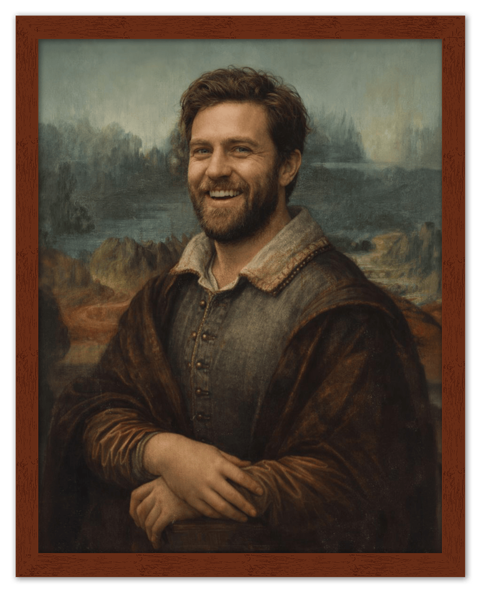 Custom Renaissance Portrait from Photo with Pet or Child - Personalized Traditional Wall Art, Turn Your Picture into a Timeless Masterpiece, Vintage Home Decor for Living Room, Museum Style Poster - Front View