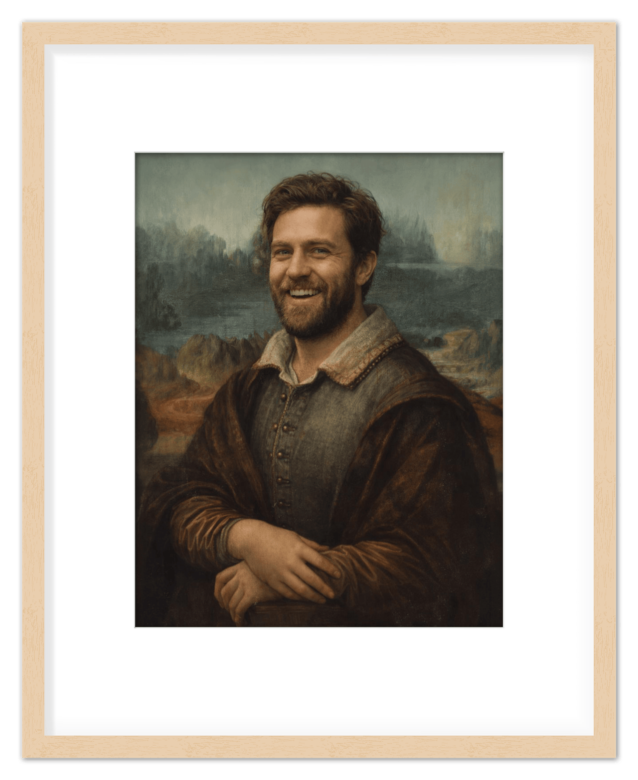 Custom Renaissance Portrait from Photo with Pet or Child - Personalized Traditional Wall Art, Turn Your Picture into a Timeless Masterpiece, Vintage Home Decor for Living Room, Museum Style Poster - Front View