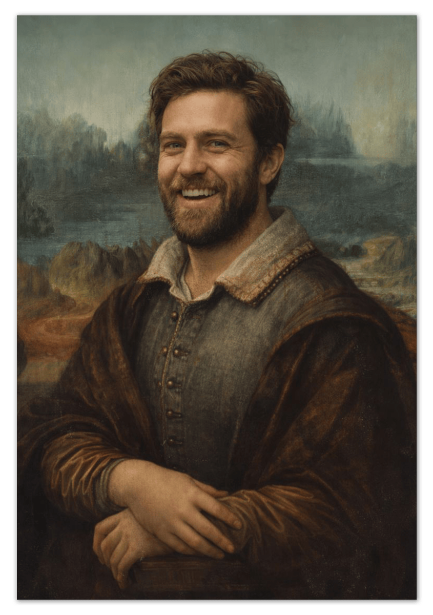 Custom Renaissance Portrait from Photo with Pet or Child - Personalized Traditional Wall Art, Turn Your Picture into a Timeless Masterpiece, Vintage Home Decor for Living Room, Museum Style Poster - Front View