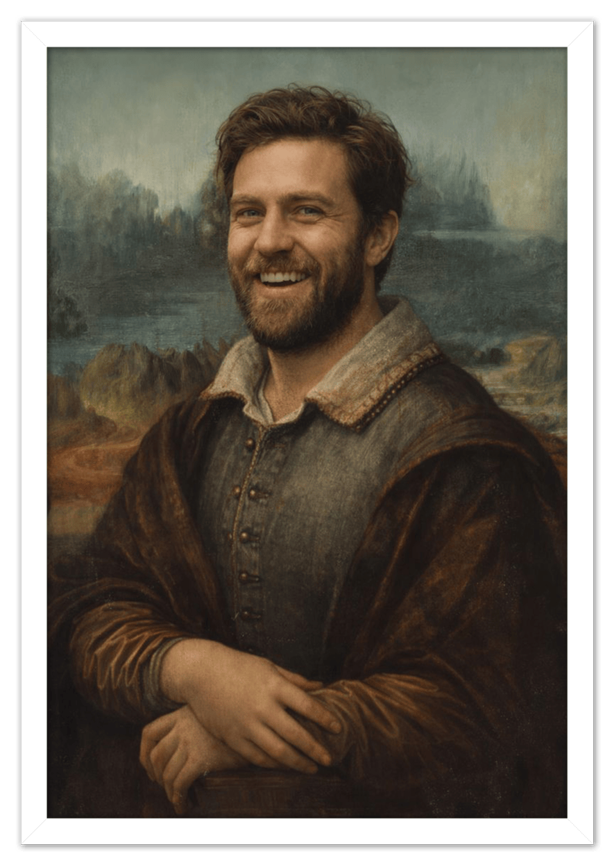 Custom Renaissance Portrait from Photo with Pet or Child - Personalized Traditional Wall Art, Turn Your Picture into a Timeless Masterpiece, Vintage Home Decor for Living Room, Museum Style Poster - Front View