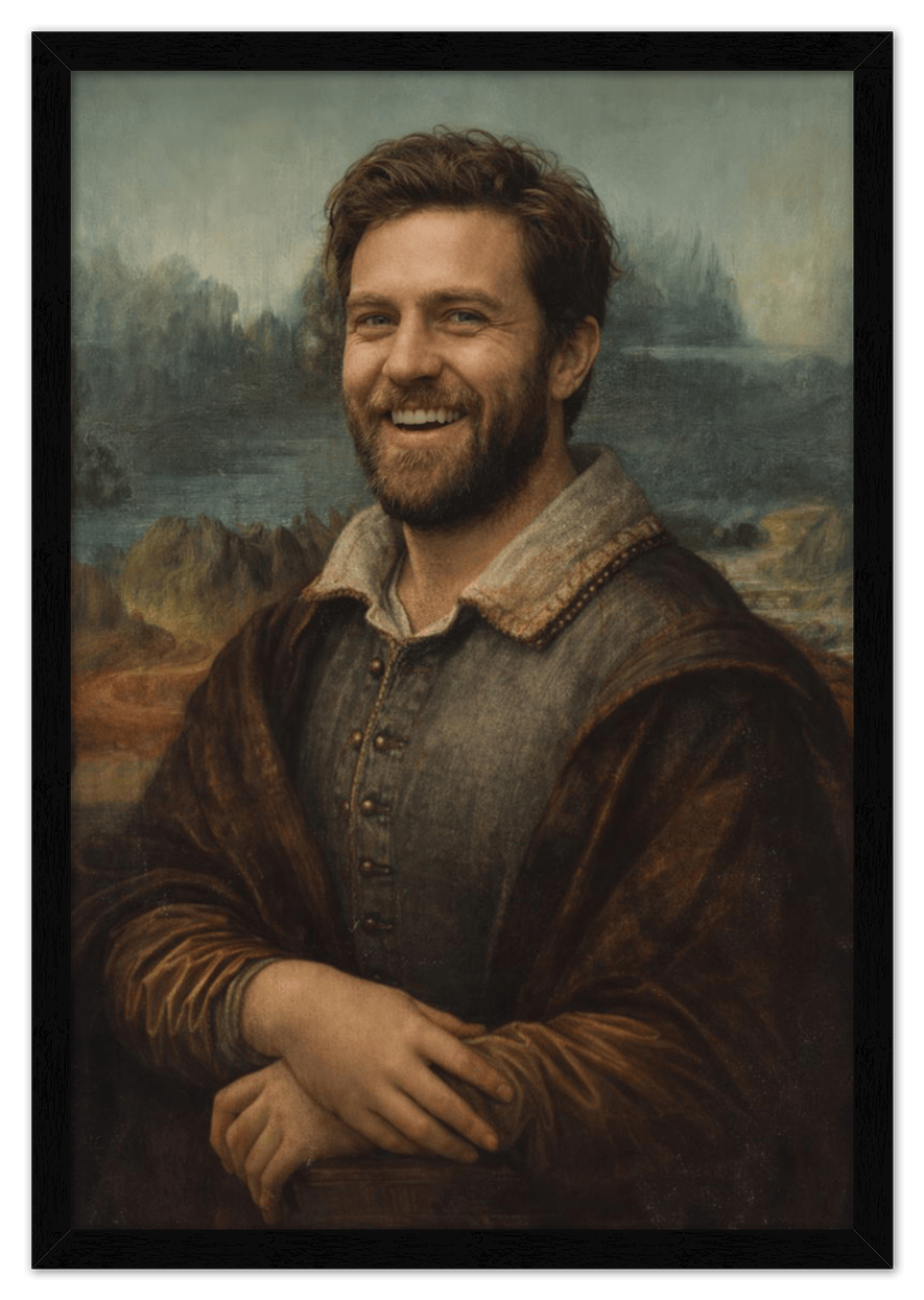 Custom Renaissance Portrait from Photo with Pet or Child - Personalized Traditional Wall Art, Turn Your Picture into a Timeless Masterpiece, Vintage Home Decor for Living Room, Museum Style Poster - Front View