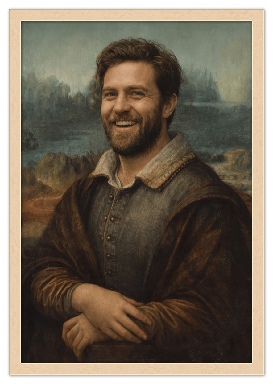 Custom Renaissance Portrait from Photo with Pet or Child - Personalized Traditional Wall Art, Turn Your Picture into a Timeless Masterpiece, Vintage Home Decor for Living Room, Museum Style Poster - Front View