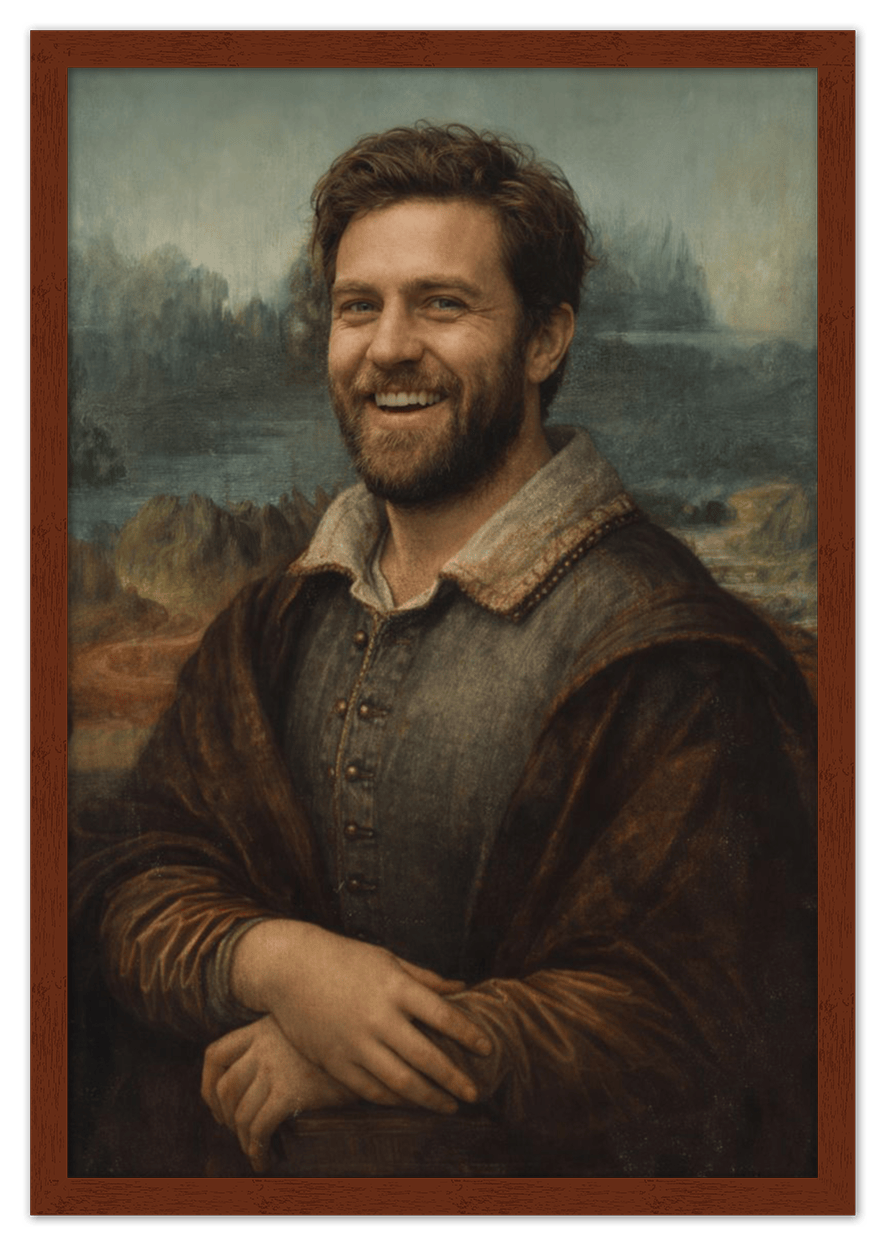 Custom Renaissance Portrait from Photo with Pet or Child - Personalized Traditional Wall Art, Turn Your Picture into a Timeless Masterpiece, Vintage Home Decor for Living Room, Museum Style Poster - Front View