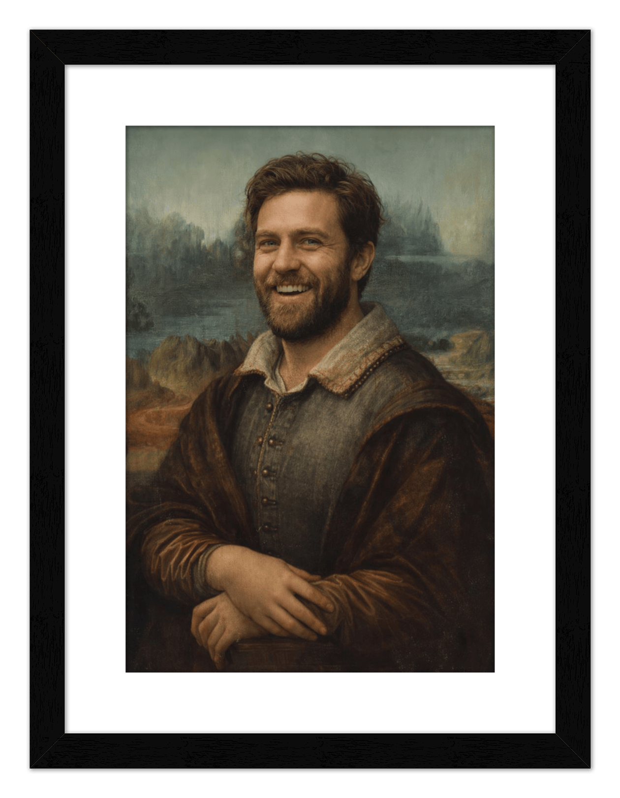 Custom Renaissance Portrait from Photo with Pet or Child - Personalized Traditional Wall Art, Turn Your Picture into a Timeless Masterpiece, Vintage Home Decor for Living Room, Museum Style Poster - Front View