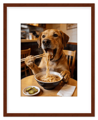 Thumbnail for Custom Pet Eating Noodles Portrait - Create Your Own Pet Artwork from Photo, Personalized Animal Wall Art, Retro Foodie Dog Print, Funny Kitchen Poster, Modern Home Decor, Fun Gifts for Cat Lovers - Front View
