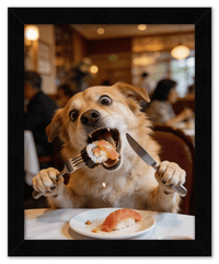 Thumbnail for Custom Pet Portrait Eating Sushi from Photo - Vintage Quirky Home Decor, Cute Funny Animal Poster, Personalized Dog or Cat Wall Art, Adorable Keepsake Gifts for Pet Lovers, Unique Humorous Artwork - Front View