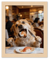 Thumbnail for Custom Pet Portrait Eating Sushi from Photo - Vintage Quirky Home Decor, Cute Funny Animal Poster, Personalized Dog or Cat Wall Art, Adorable Keepsake Gifts for Pet Lovers, Unique Humorous Artwork - Front View