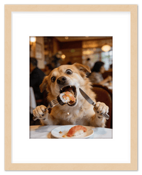 Thumbnail for Custom Pet Portrait Eating Sushi from Photo - Vintage Quirky Home Decor, Cute Funny Animal Poster, Personalized Dog or Cat Wall Art, Adorable Keepsake Gifts for Pet Lovers, Unique Humorous Artwork - Front View