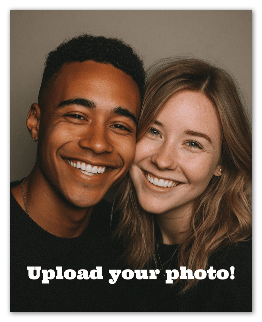 Custom Wall Art Decor Photo Print - Upload Your Portrait - Front View