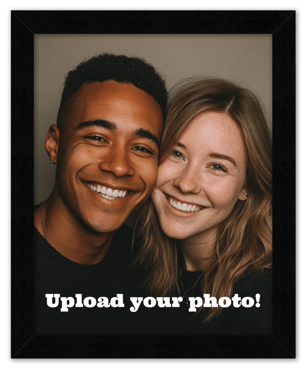 Custom Wall Art Decor Photo Print - Upload Your Portrait - Front View
