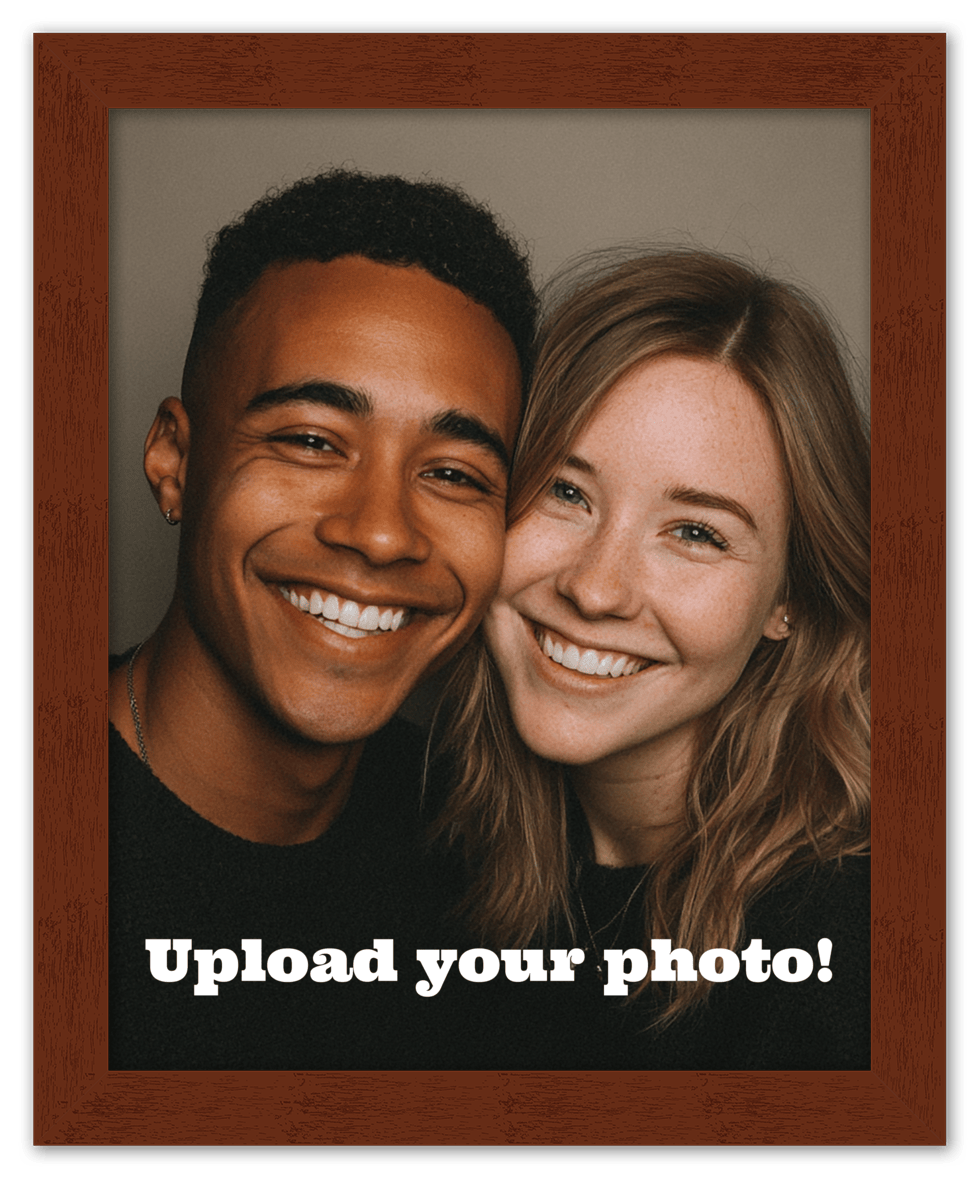 Custom Wall Art Decor Photo Print - Upload Your Portrait - Front View