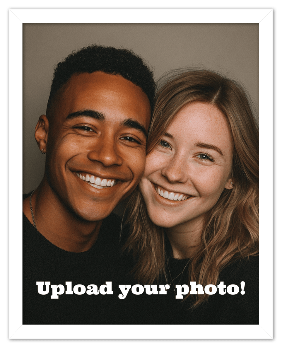 Custom Wall Art Decor Photo Print - Upload Your Portrait - Front View