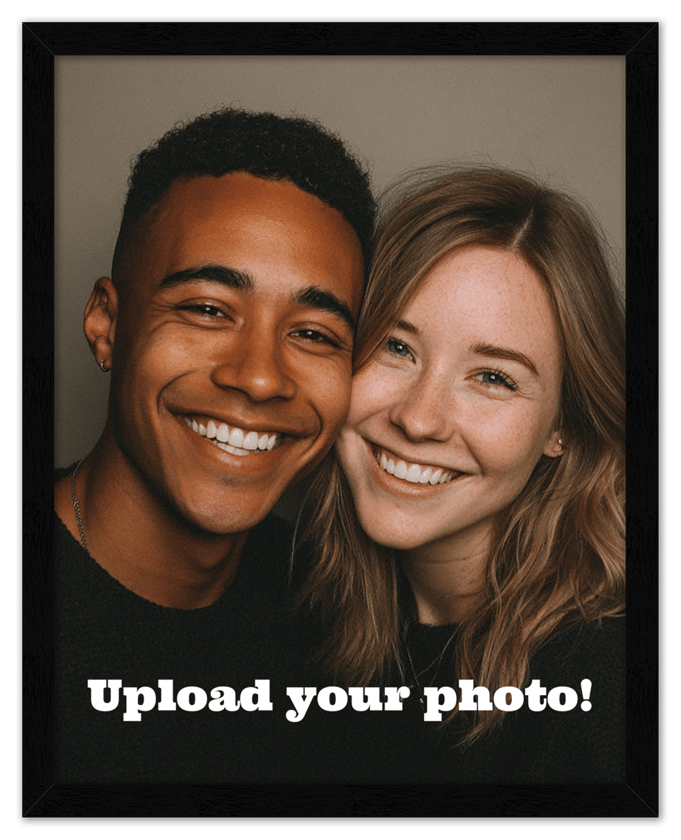 Custom Wall Art Decor Photo Print - Upload Your Portrait - Front View