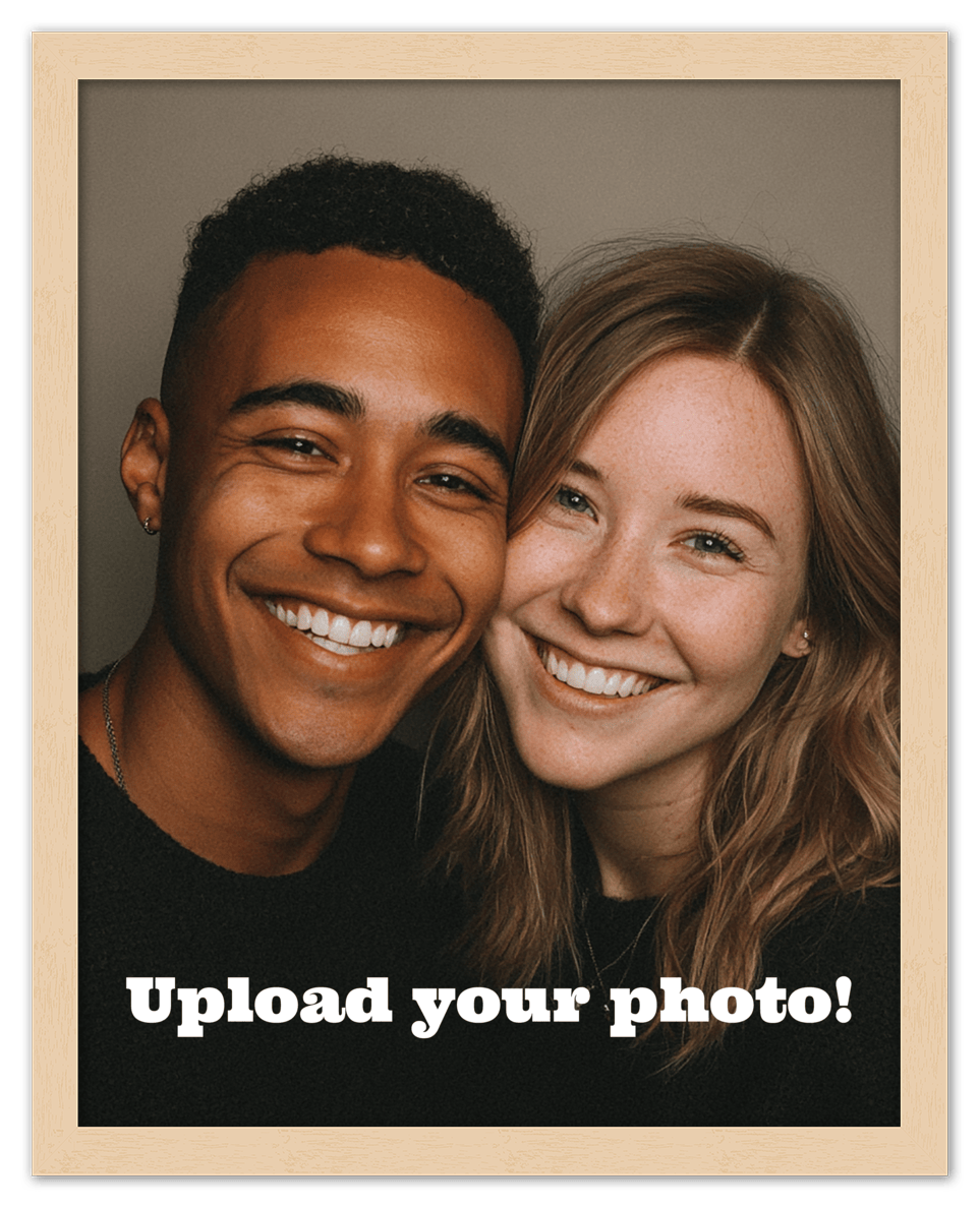 Custom Wall Art Decor Photo Print - Upload Your Portrait - Front View