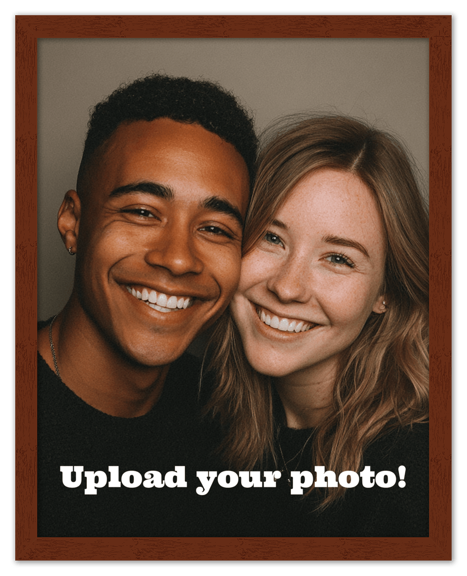 Custom Wall Art Decor Photo Print - Upload Your Portrait - Front View