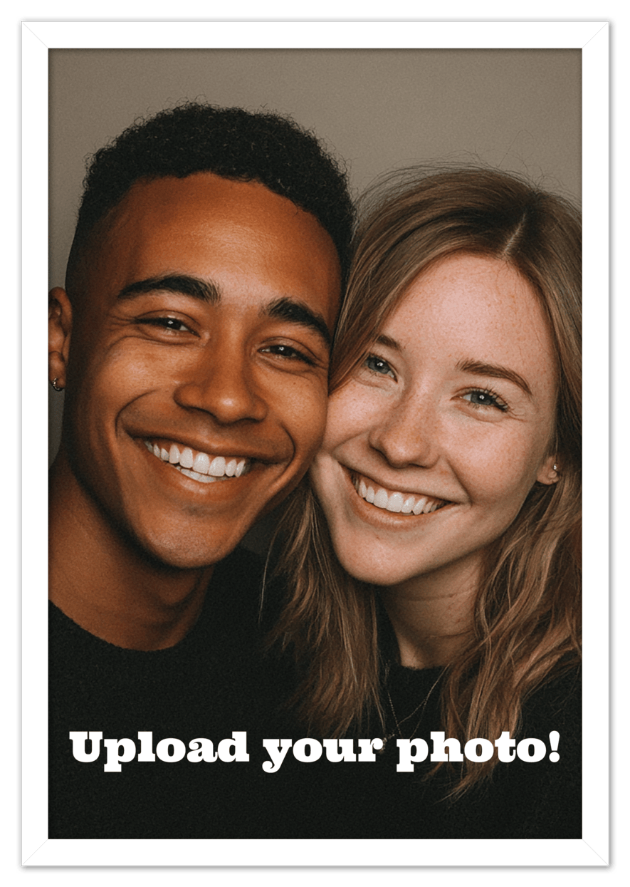 Custom Wall Art Decor Photo Print - Upload Your Portrait - Front View