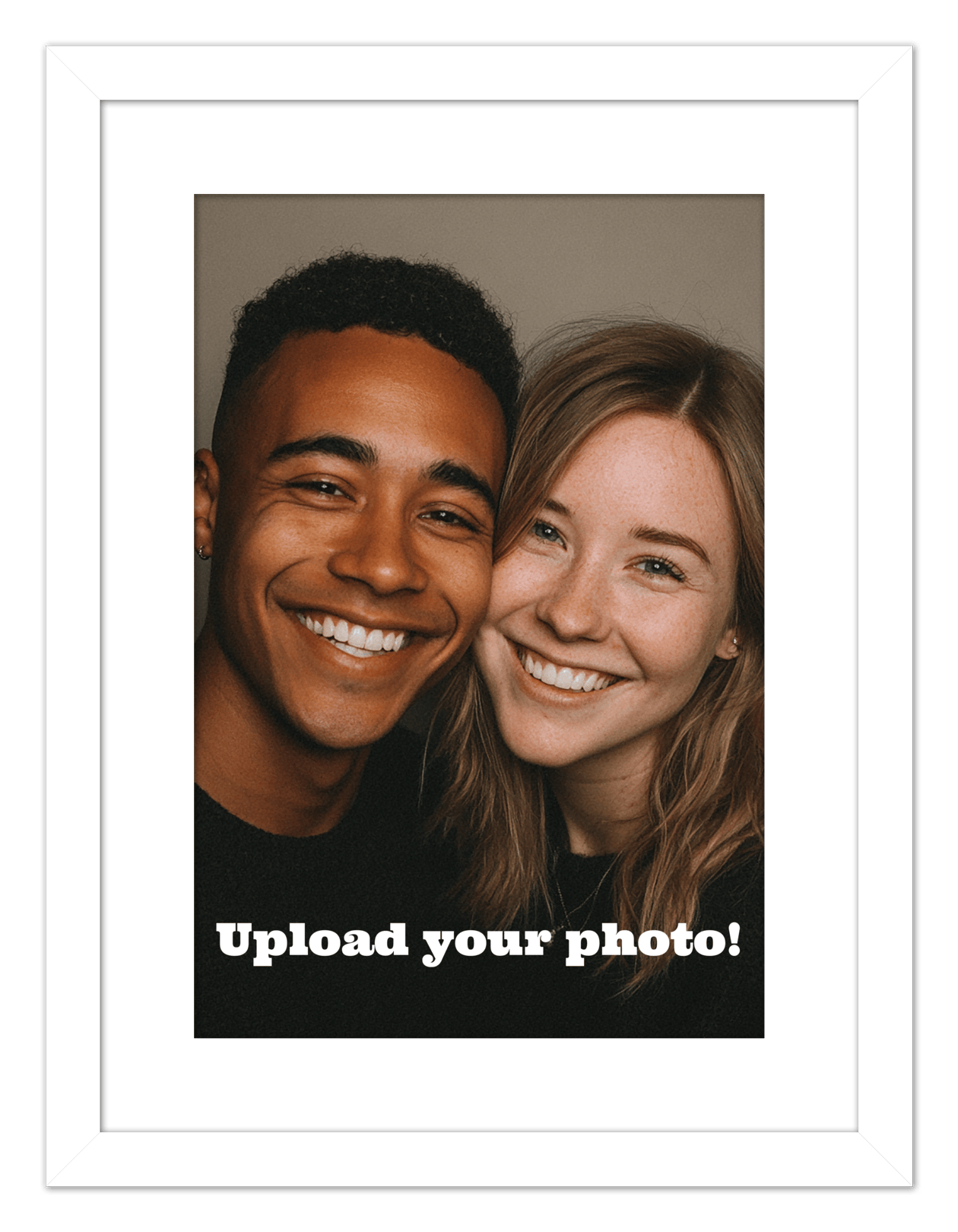 Custom Wall Art Decor Photo Print - Upload Your Portrait - Front View