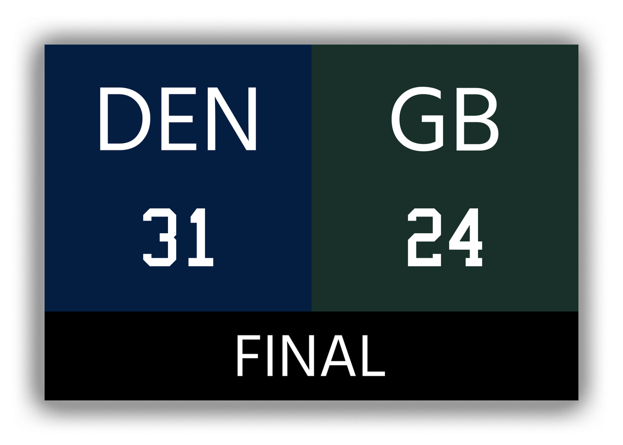 Denver vs Green Bay Canvas Wrap & Photo Print - 1997 1998 Football Championship - Front View