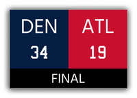 Thumbnail for Denver vs Atlanta Canvas Wrap & Photo Print - 1998 1999 Football Championship - Front View