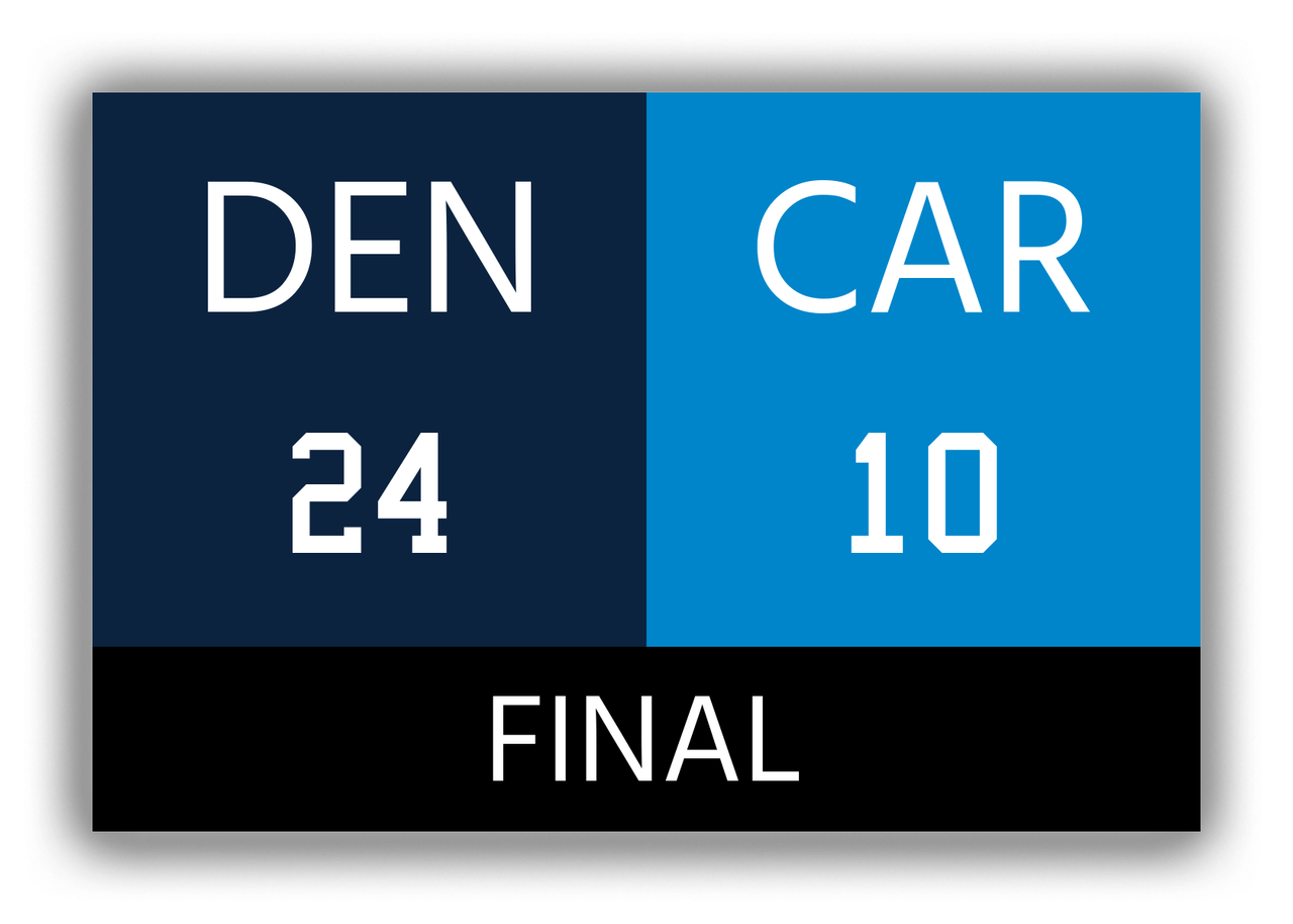 Denver vs Carolina Canvas Wrap & Photo Print - 2015 2016 Football Championship - Front View