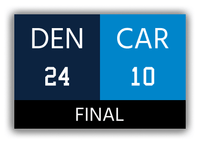 Thumbnail for Denver vs Carolina Canvas Wrap & Photo Print - 2015 2016 Football Championship - Front View