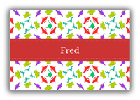 Thumbnail for Personalized Dinosaur Canvas Wrap & Photo Print VII - White with Ribbon Nameplate - Front View