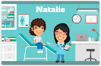 Thumbnail for Personalized Doctors & Nurses Placemat I - Check Up - Black Hair Girl -  View