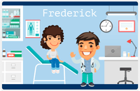 Thumbnail for Personalized Doctors & Nurses Placemat II - Check Up - Brown Hair Boy -  View
