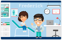 Thumbnail for Personalized Doctors & Nurses Placemat II - Check Up - Black Hair Boy -  View