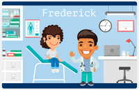 Thumbnail for Personalized Doctors & Nurses Placemat II - Check Up - Black Boy I -  View