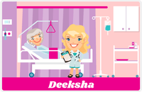 Thumbnail for Personalized Doctors & Nurses Placemat III - Bedside Manner - Blonde Girl -  View