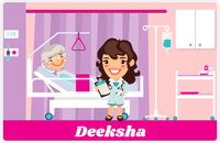 Thumbnail for Personalized Doctors & Nurses Placemat III - Bedside Manner - Brunette Girl -  View