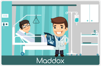 Thumbnail for Personalized Doctors & Nurses Placemat IV - Bedside Manner - Brown Hair Boy -  View