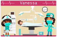 Thumbnail for Personalized Doctors & Nurses Placemat V - Operation Room - Black Girl I -  View