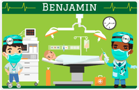 Thumbnail for Personalized Doctors & Nurses Placemat VI - Operation Room - Black Boy II -  View