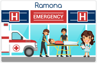 Thumbnail for Personalized Doctors & Nurses Placemat VII - Emergency Room - Brunette Girl -  View