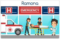 Thumbnail for Personalized Doctors & Nurses Placemat VII - Emergency Room - Black Hair Girl -  View